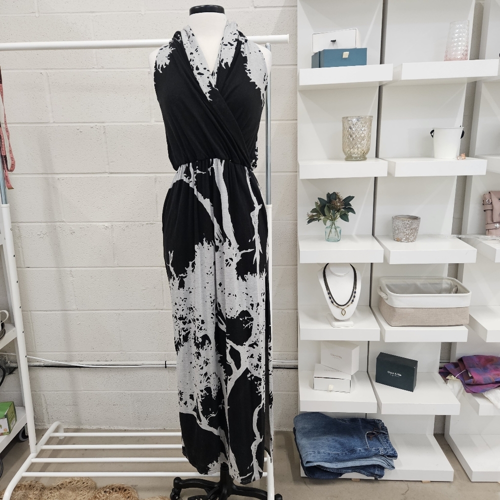 Tree Print Maxi Dress